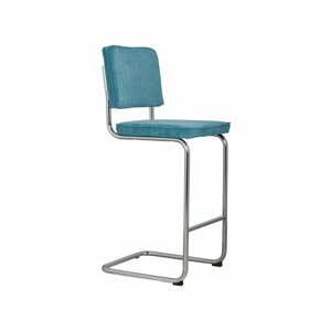 Modrá barová stolička Zuiver Ridge Rib