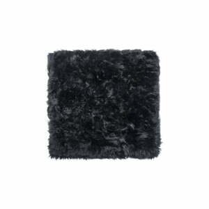 Čierny koberec z ovčej kožušiny Royal Dream Zealand, 70 × 70 cm