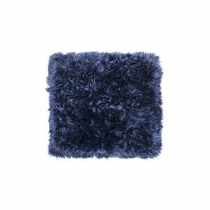 Tmavomodrý koberec z ovčej kožušiny Royal Dream Zealand, 70 × 70 cm