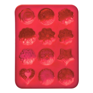 Červená silikónová forma na muffiny Premier Housewares