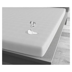 Biela vodoodolná plachta na jednolôžko Sleeptime, 80 × 200 cm
