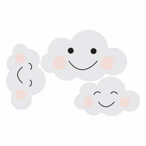 Sada 8 nástenných samolepiek Dekornik Clouds Smile