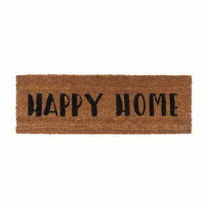 Rohožka s čiernym nápisom PT LIVING Happy Home, 26 × 75 cm