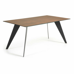 Jedálenský stôl s hnedou doskou La Forma Nack, 160 x 90 cm