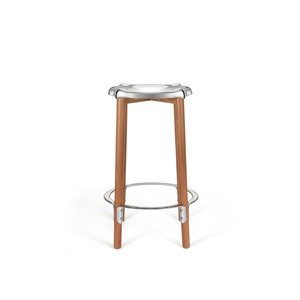 Barová stolička POELE, vysoká, viac variantov - Alessi Farba: Nerez - leštěný