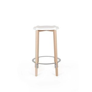 Barová stolička POELE, vysoká, viac variantov - Alessi Farba: bílá