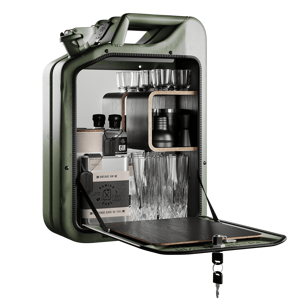 Minibar / kanister - Bar Cabinet, Army Green, 6 variantov - Danish Fuel Varianta: Smoked Oak