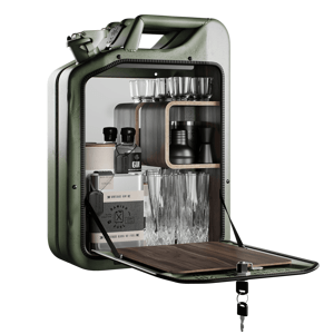 Minibar / kanister - Bar Cabinet, Army Green, 6 variantov - Danish Fuel Varianta: Walnut