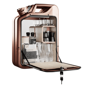 Minibar / kanister - Bar Cabinet, Copper, 6 variantov - Danish Fuel Varianta: Oak