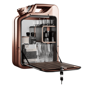 Minibar / kanister - Bar Cabinet, Copper, 6 variantov - Danish Fuel Varianta: Walnut