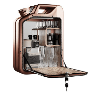 Minibar / kanister - Bar Cabinet, Copper, 6 variantov - Danish Fuel Varianta: Zebrano