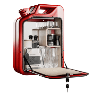 Minibar / kanister - Bar Cabinet, Gas Red, 6 variantov - Danish Fuel Varianta: Oak