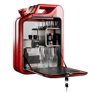 Minibar / kanister - Bar Cabinet, Gas Red, 6 variantov - Danish Fuel Varianta: Smoked Oak