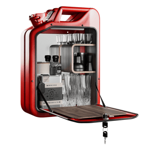 Minibar / kanister - Bar Cabinet, Gas Red, 6 variantov - Danish Fuel Varianta: Walnut