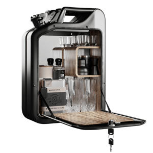 Minibar / kanister - Bar Cabinet, Nano Black, 6 variantov - Danish Fuel Varianta: Zebrano
