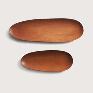 Odkladací miska Thin Oval, set 2ks, více variant - Ethnicraft Provedení: mahagonové dřevo