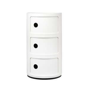 Stolík s úložným priestorom Componibili 4967, 3 úložné diely, viac farieb Farba: bílá