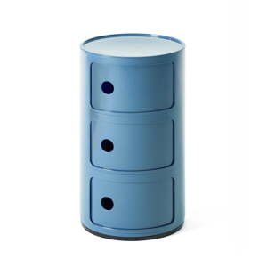 Stolík s úložným priestorom Componibili 4967, 3 úložné diely, viac farieb Farba: modrá