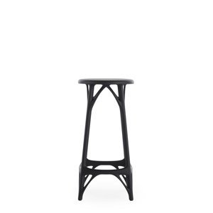 Barová stolička A.I. STOOL LIGHT, v. 65 cm, čierna - Kartell