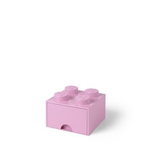 Úložný box 4 so zásuvkou, viac variant - LEGO Farba: světle růžová