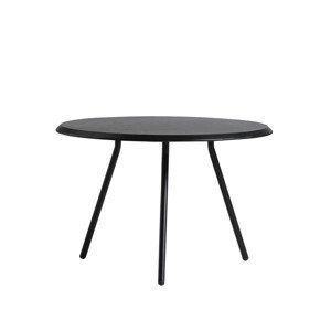Konferenčný stolík "Soround", 14 variantov - Woud Varianta: Ø 60 cm - dub, čierny | čierne nohy (44 cm)