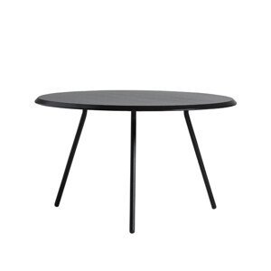 Konferenčný stolík "Soround", 14 variantov - Woud Varianta: Ø 75 cm - dub, čierny | čierne nohy (39,5 cm)