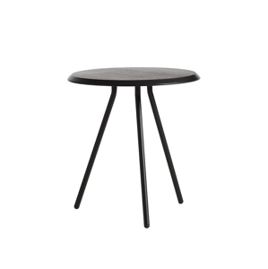 Odkladací stolík "Soround", 4 varianty - Woud Varianta: Ø 45 cm - dub, čierny | čierne nohy (48,3 cm)