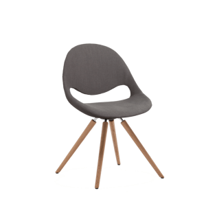 TONON - Čalúnená stolička LITTLE MOON s dreveným podstavcom