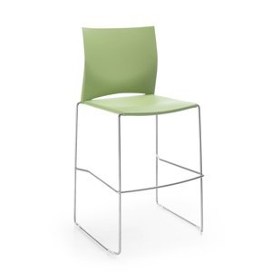 ProfiM - Barová stolička ARIZ 550CV plastová s lamelovou podnožou