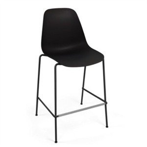 CRASSEVIG - Barová stolička s čalúneným sedadlom POLA LIGHT, nízka