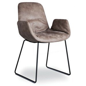 TONON - Čalúnená stolička STEP SOFT s lamelovou podnožou a operadlami