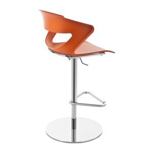 KASTEL - Barová stolička KICCA s chrómovou podnožou