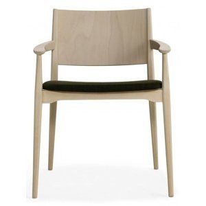 BILLIANI - Drevená stolička s čalúneným sedadlom BLAZER 631