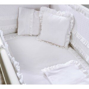 ČILEK - Súprava posteľnej bielizne do postieľky biela 70x130 cm