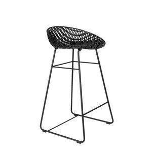 Kartell - Barová stolička Smatrik Outdoor, čierna/čierna