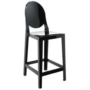 Kartell - Barová stolička One More vysoká, čierna