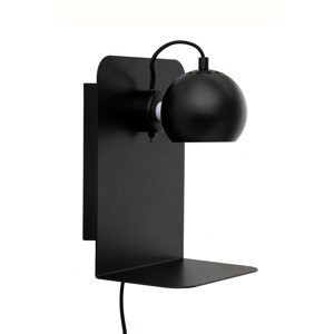 FRANDSEN - Nástenná lampa Ball s USB, matná čierna