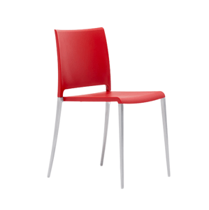 PEDRALI - Stolička MYA 700 DS s hliníkovým podstavcom - červená