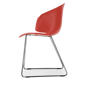 PEDRALI - Stolička GRACE 411 DS s chrómovým podstavcom - červená