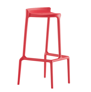 PEDRALI - Vysoká barová stolička HAPPY 490 DS - červená