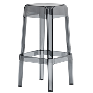 PEDRALI - Vysoká barová stolička RUBIK 580 DS - transparentná dymová