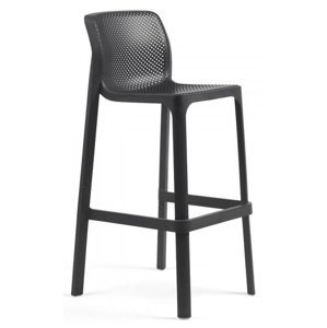 NARDI GARDEN - Barová stolička NET antracitová