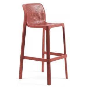 NARDI GARDEN - Barová stolička NET koralovo červená