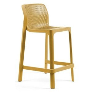 NARDI GARDEN - Barová stolička NET MINI horčicovo žltá