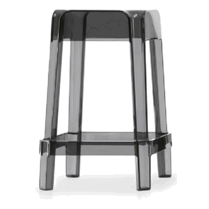 PEDRALI - Nízka barová stolička RUBIK 582 DS - transparentná dymová