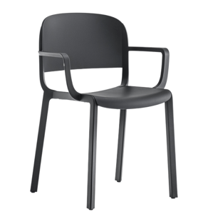PEDRALI - Stolička s podrúčkami DOME 265 DS - čierna