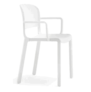PEDRALI - Stolička s podrúčkami DOME 265 DS - biela