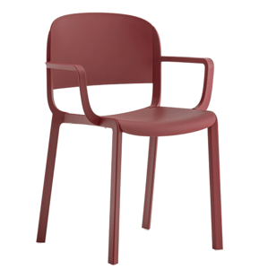 PEDRALI - Stolička s podrúčkami DOME 265 DS - červená