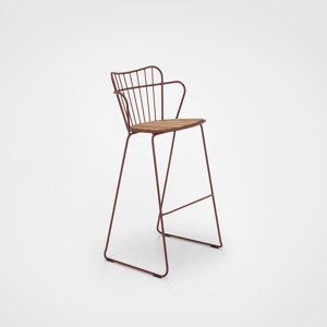 Houe Denmark - Barová stolička PAON, červená