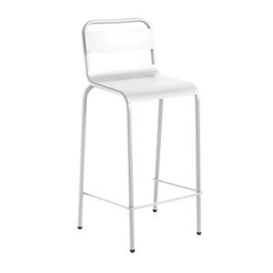 ISIMAR - Barová stolička ANGLET nízka - biela